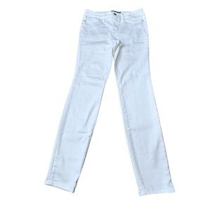 Athleta Sculptek Skinny Jeans White Pockets Mid Rise Zip Stretch Women’s Size 8